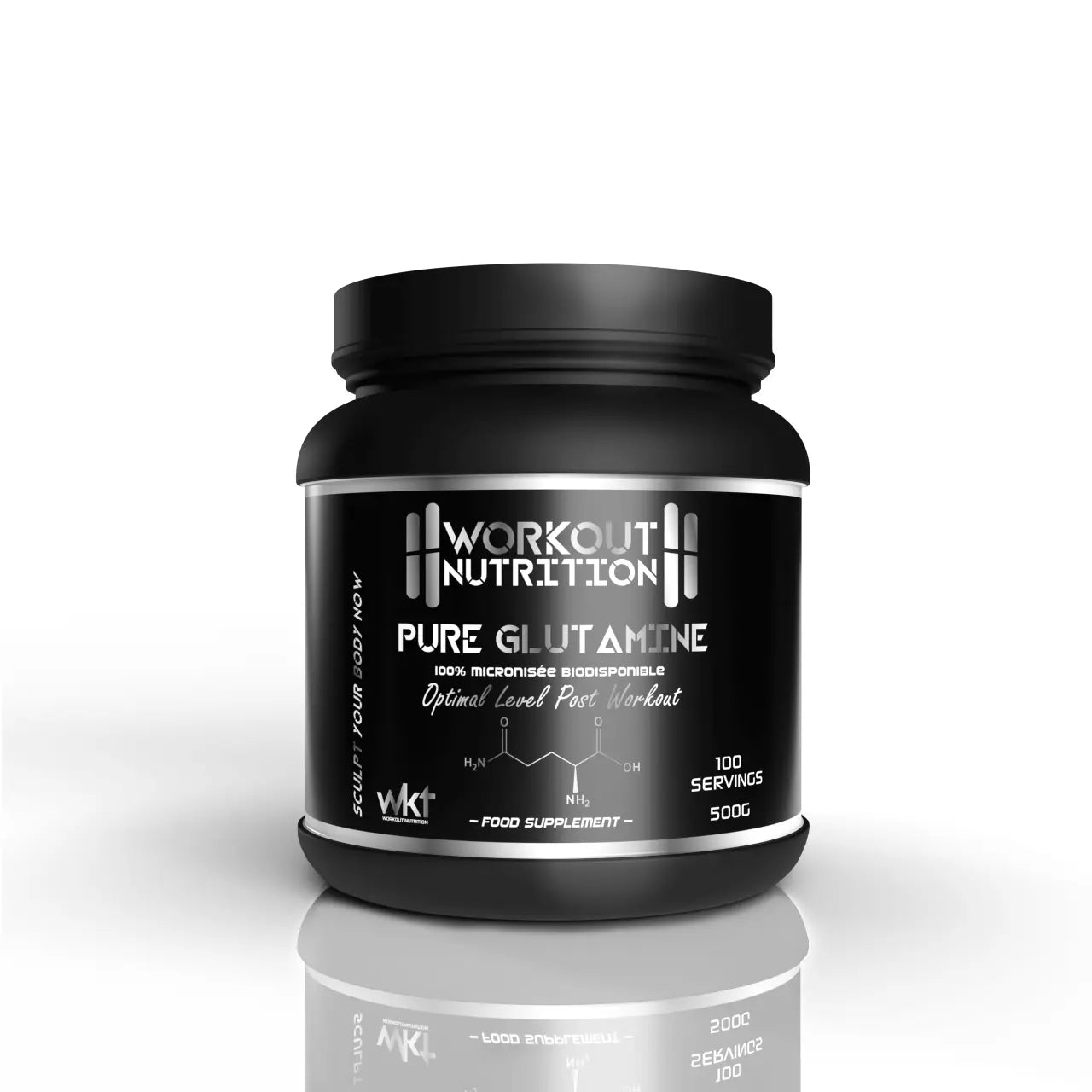 "PURE GLUTAMINE 500G Micronisée Biodisponible : Améliorez Votre Récupération et Votre Santé Intestinale" Marchémix